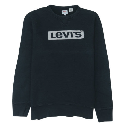 Levi's Men's Black Crew Neck Graphic Logo Sweatshirt Size M