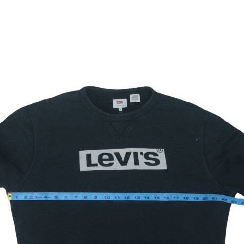 Levi's Men's Black Crew Neck Graphic Logo Sweatshirt Size M
