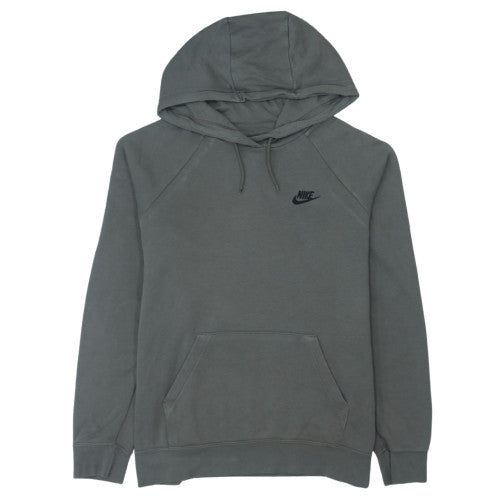 Nike Men's Grey Pullover Hoodie M Regular Fit Fleece Logo