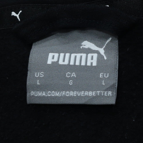 Puma Men's Black Full Zip Hoodie Size L Sportswear