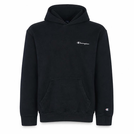 Champion Men's Black Pullover Hoodie Medium Regular Fit Logo Fleece