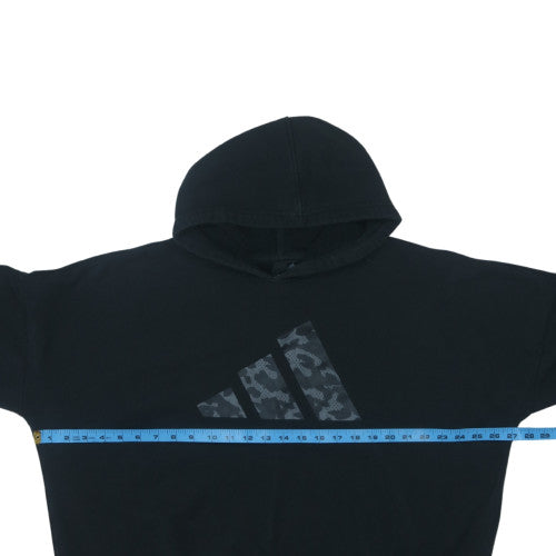 Adidas Womens Black Pullover Hoodie Size 16 Camouflage Logo