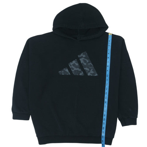 Adidas Womens Black Pullover Hoodie Size 16 Camouflage Logo