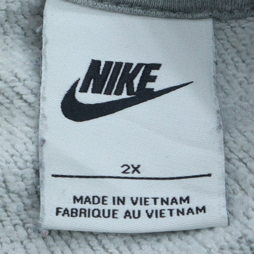 Nike Men's Grey 2XL Pullover Hoodie Fleece Sweatshirt