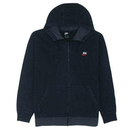 Nike Men's Black XL Full Zip Hoodie Cotton Blend Fleece