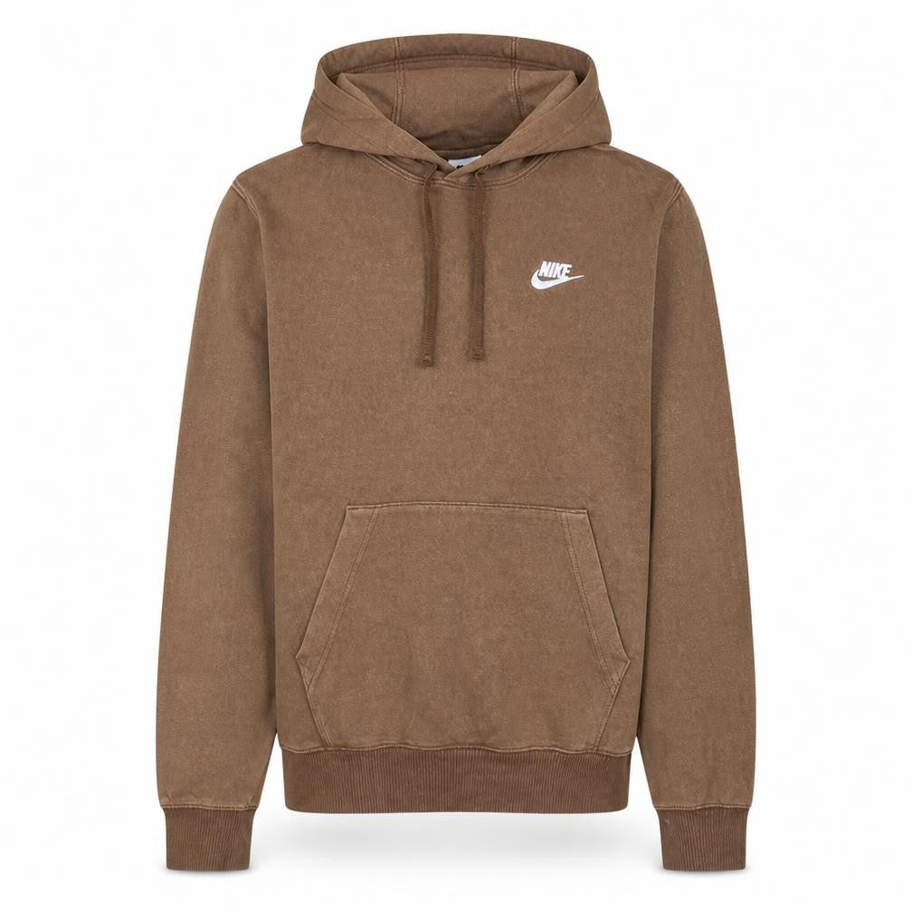 Nike Men's Brown Pullover Hoodie XS Fleece Logo Sweatshirt