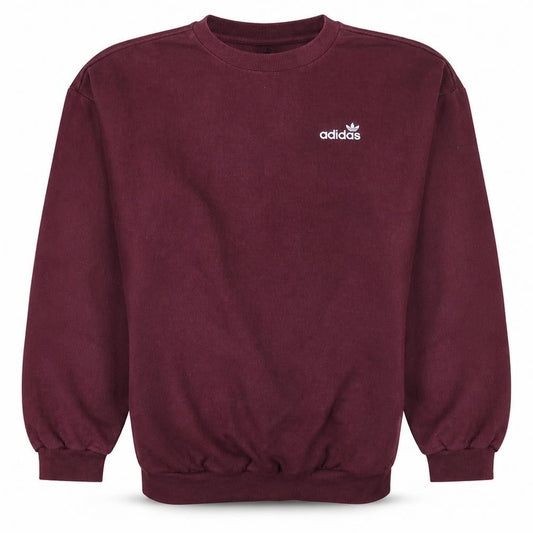 Adidas Womens Burgundy Crew Neck Sweatshirt Size UK 8