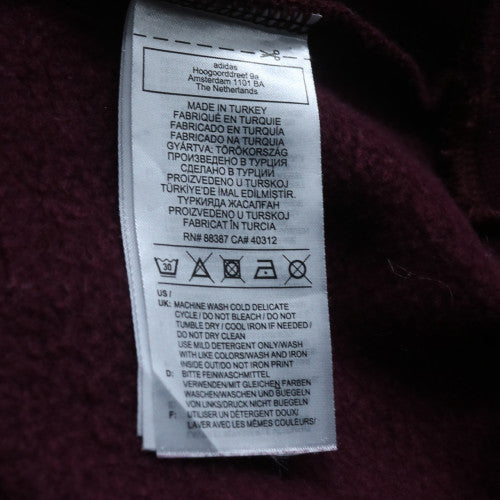 Adidas Womens Burgundy Crew Neck Sweatshirt Size UK 8
