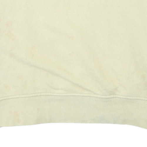 Timberland Men Beige Logo Pullover Sweatshirt M Regular Fit