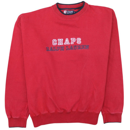 Chaps Ralph Lauren Men's Red Crew Neck Pullover Sweatshirt M