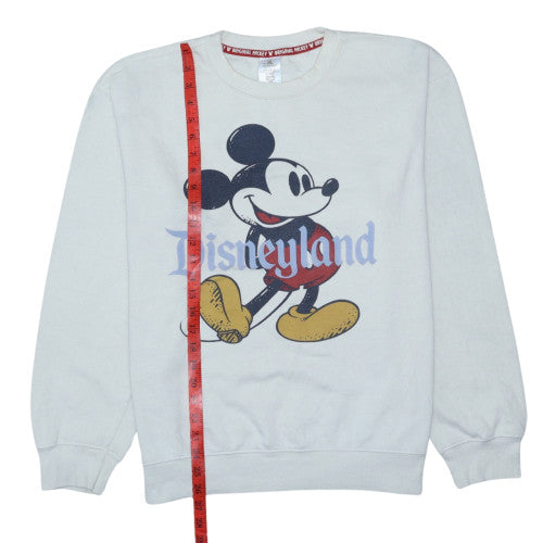 Disney Women’s Grey Mickey Mouse Disneyland Sweatshirt L Crew Neck Pullover
