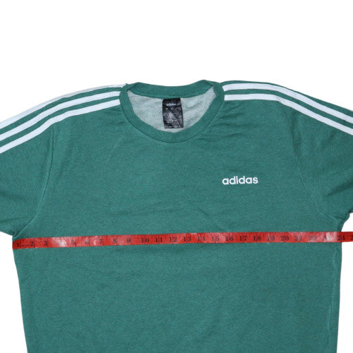 Adidas Men Green Long Sleeve Crew Neck Pullover Sweatshirt L