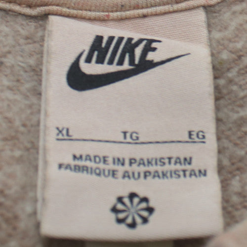 Nike Womens Beige Pullover Hoodie XL Cotton Blend Relaxed Fit