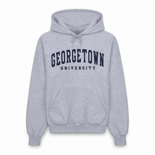 Champion Women's Grey Georgetown University Pullover Hoodie Size S