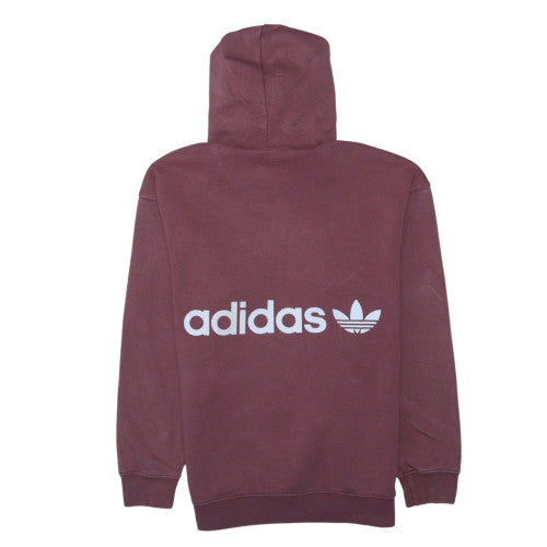 Adidas Womens Burgundy Hoodie Size 8 Pullover Cotton Blend Casual
