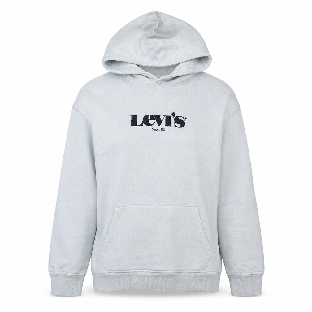Levi's Womens White Relaxed Fit Pullover Hoodie Size M