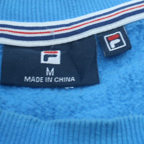 Fila Mens Blue Crew Neck Logo Sweatshirt Size M Pullover