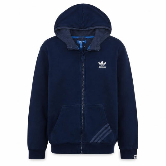 Adidas Men’s Blue Full Zip Hooded Sweatshirt M Sports Fleece