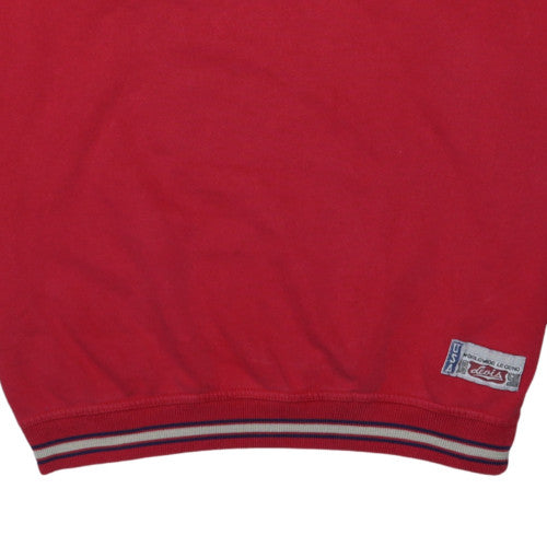 Levi’s Men’s Red 1/2 Zip Logo Sweatshirt Medium Retro Style