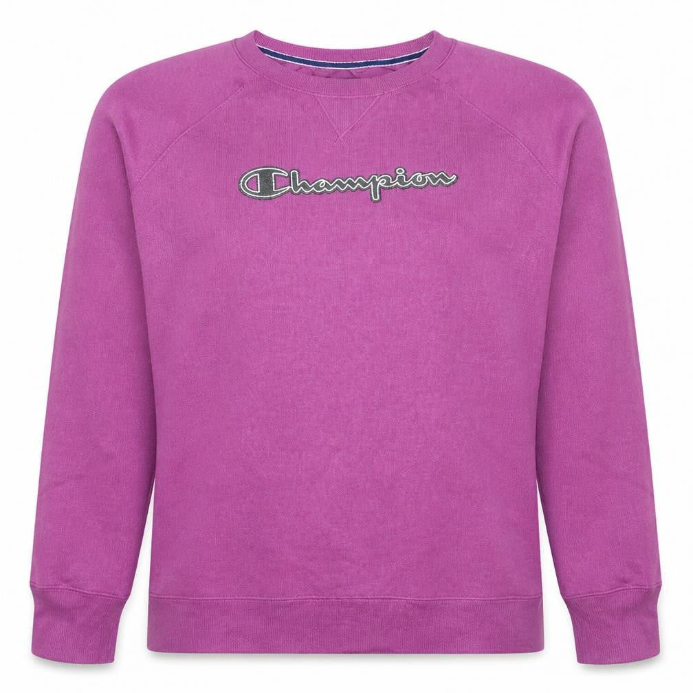 Champion Womens Purple XL Sweatshirt Crew Neck Logo Pullover