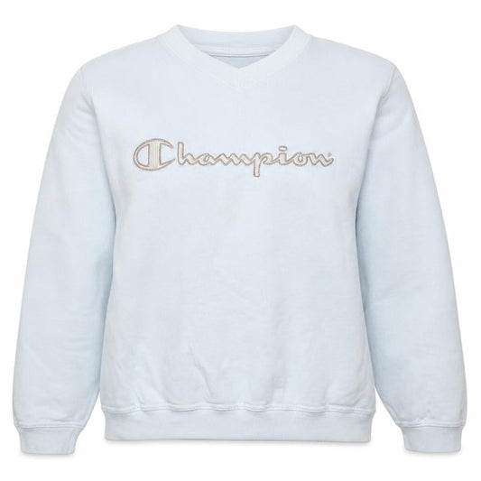 Champion Women's White Pullover Sweatshirt L Embroidered Logo
