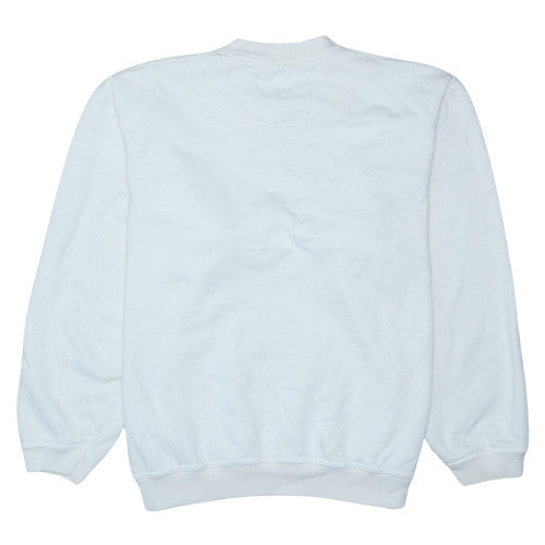 Champion Women's White Pullover Sweatshirt L Embroidered Logo