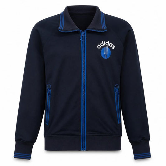 Adidas Men's Blue Full Zip Sweatshirt Size M Embroidered Logo