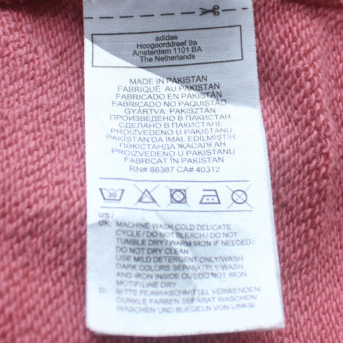 Adidas Womens Pink XS Pullover Hoodie With Logo Detail