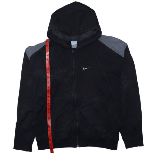 Nike Men's Black Full Zip Hoodie L Regular Fit Sports Fleece