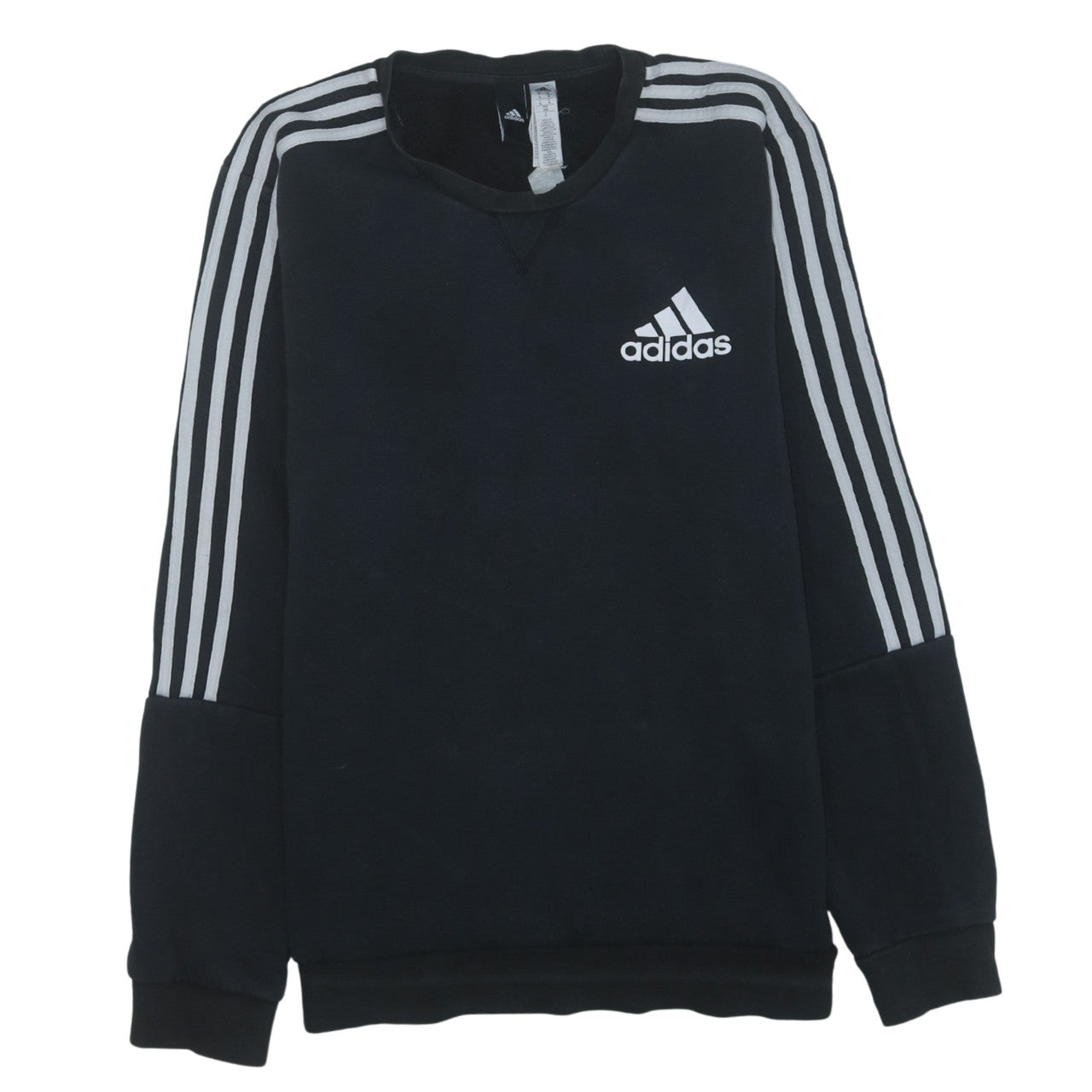Adidas Men’s Black Sweatshirt M Pullover Crew Neck Logo Sportswear