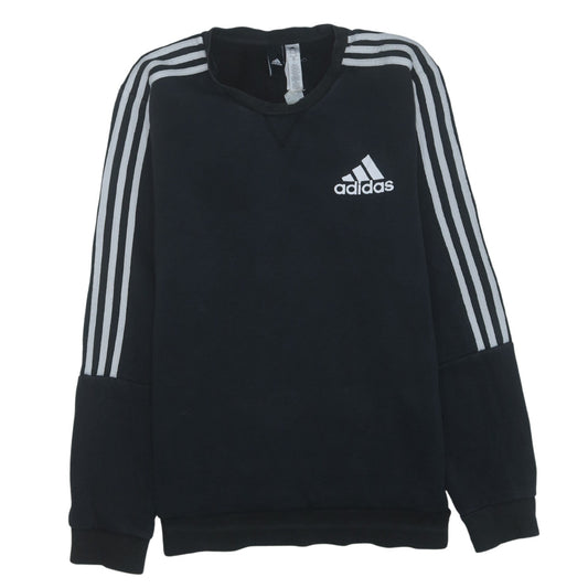 Adidas Men’s Black Sweatshirt M Pullover Crew Neck Logo Sportswear