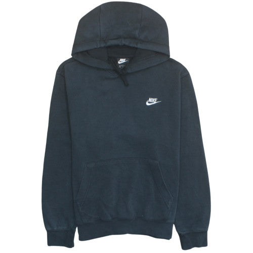 Nike Men's Black Pullover Hoodie Medium Logo Fleece Sweatshirt