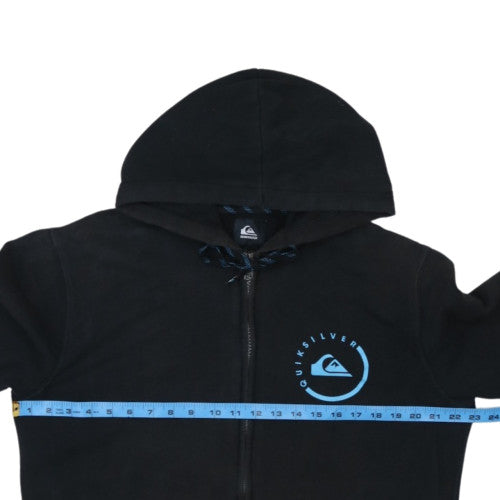 Quiksilver Men's Black XL Full Zip Hoodie Sweatshirt