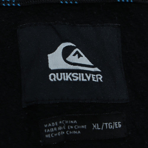 Quiksilver Men's Black XL Full Zip Hoodie Sweatshirt