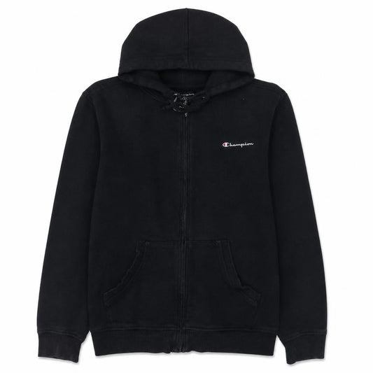 Champion Men's Black Full Zip Hoodie Medium Cotton Blend