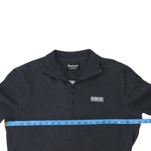 Barbour International Men's Grey L 1/2 Zip Pullover Sweatshirt