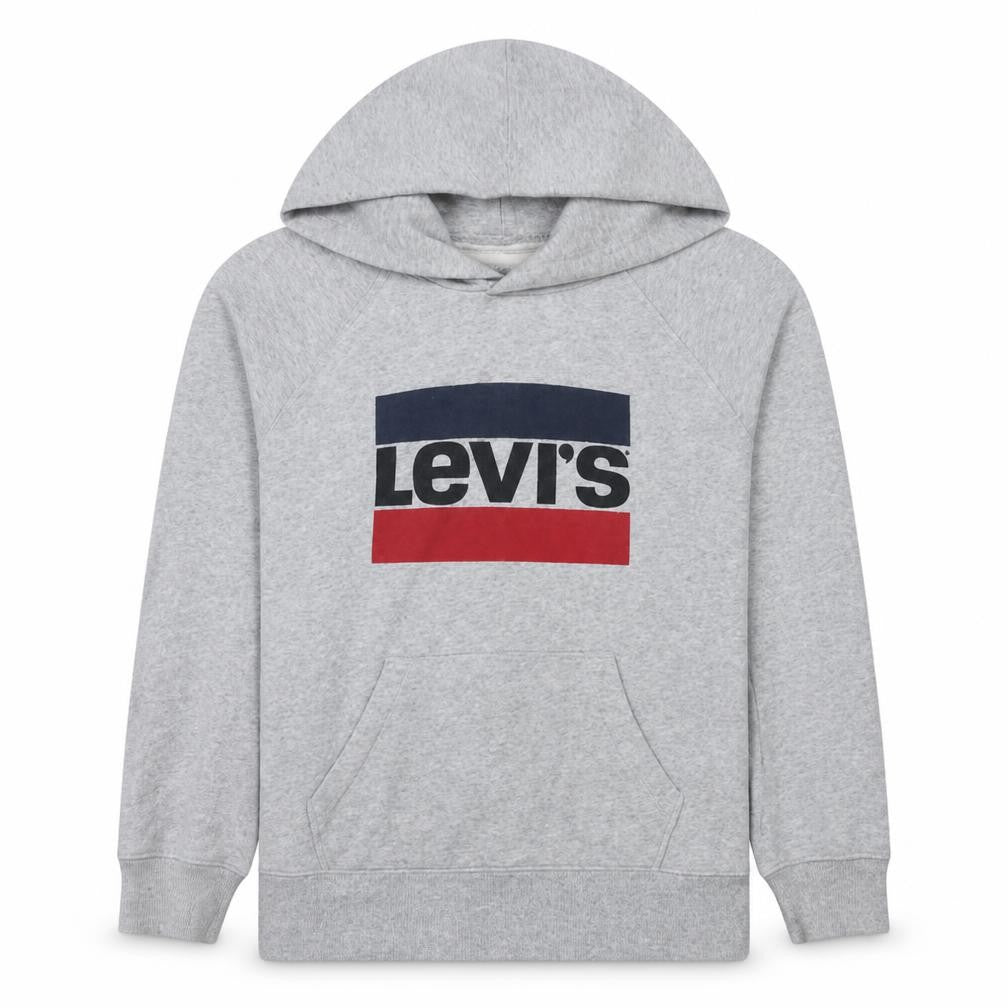 Levi's Womens Grey Logo Hooded Pullover Sweatshirt Size M