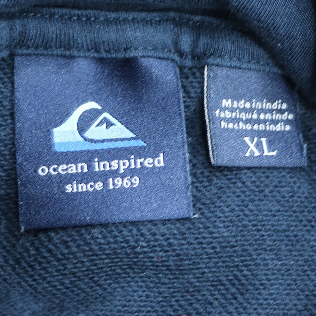 Quiksilver Men's Blue XL Pullover Hoodie Surf Graphic Cotton Blend