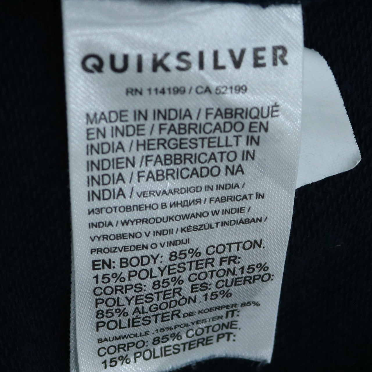 Quiksilver Men's Blue XL Pullover Hoodie Surf Graphic Cotton Blend
