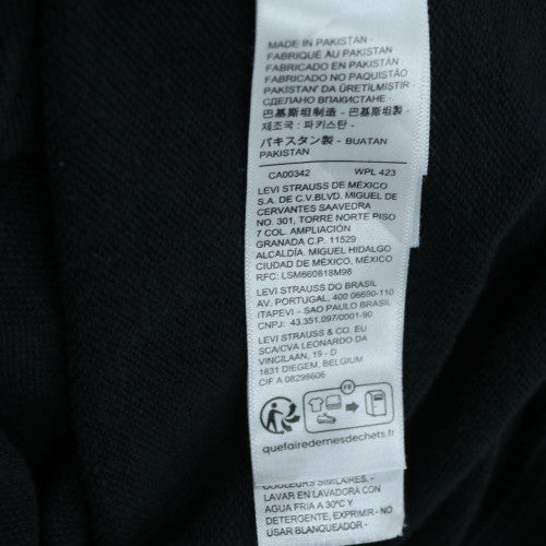 Levi's Men's Black Pullover Hoodie Size L Logo Fleece Sweatshirt