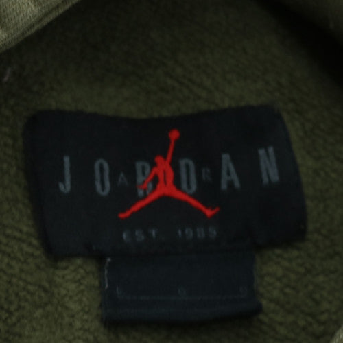 Jordan Mens Green Pullover Hoodie Size S Regular Fit Fleece