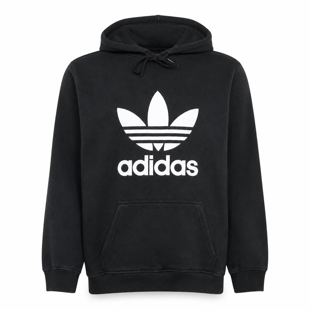 Adidas Men's Black Pullover Hoodie M Logo Graphic Fleece
