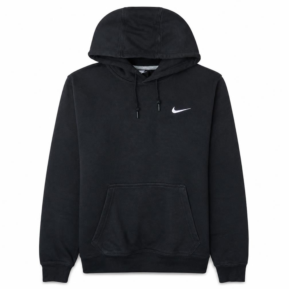 Nike Mens Black Pullover Hoodie M Logo Fleece Sweatshirt