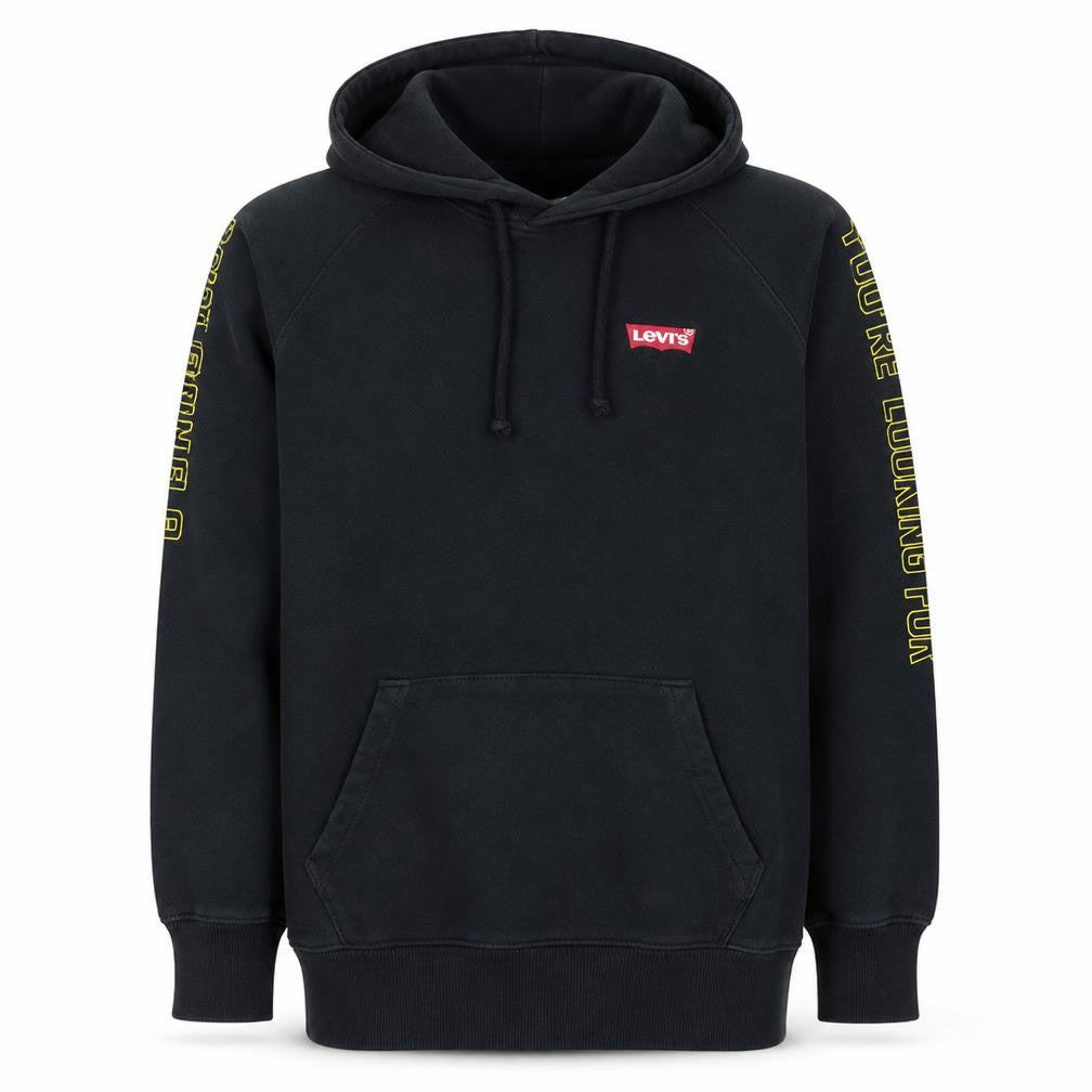 Levi's Men's Black Hoodie M Pullover Graphic Print Movie Logo