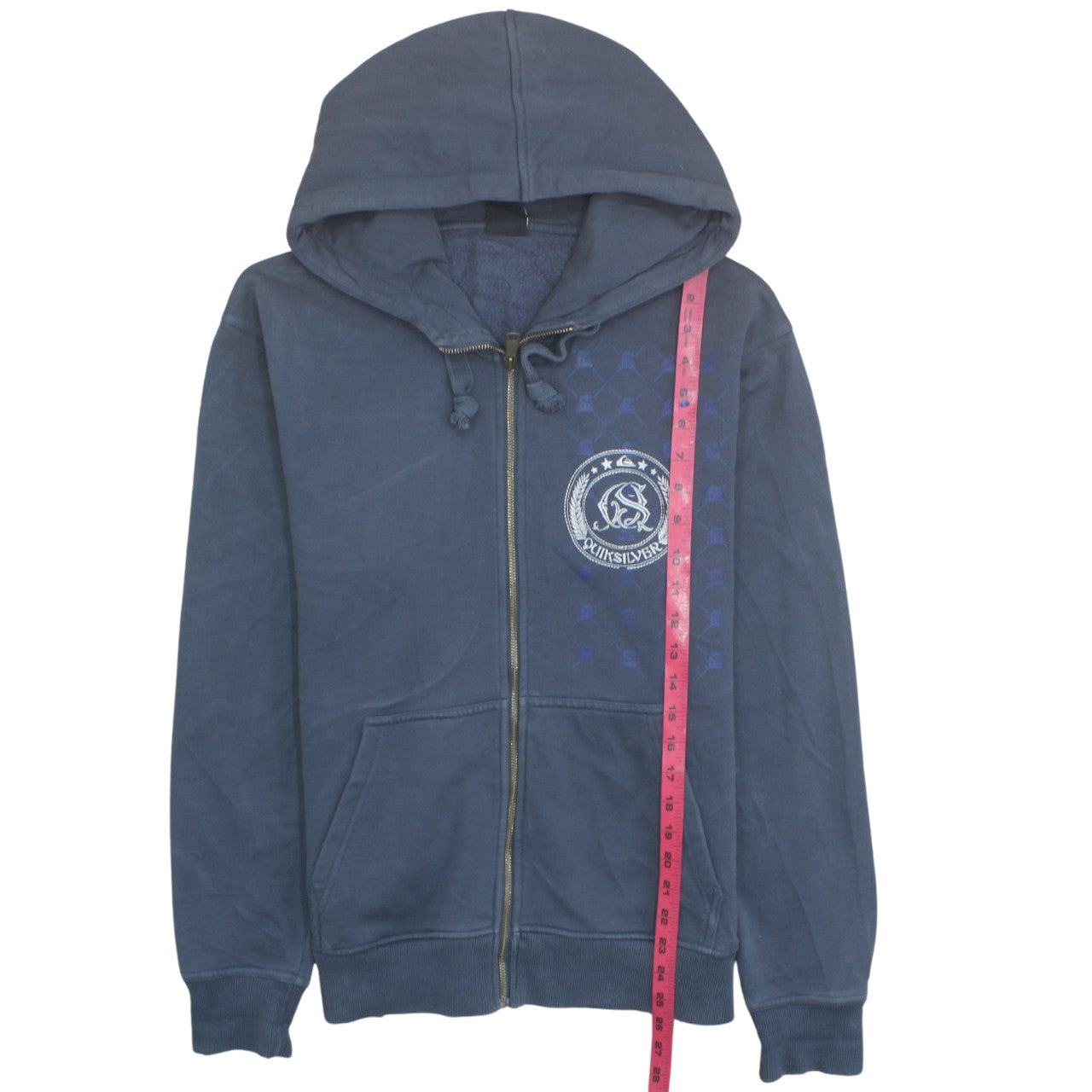 Quiksilver Men’s Blue Full Zip Hoodie M Regular Fit Cotton Blend