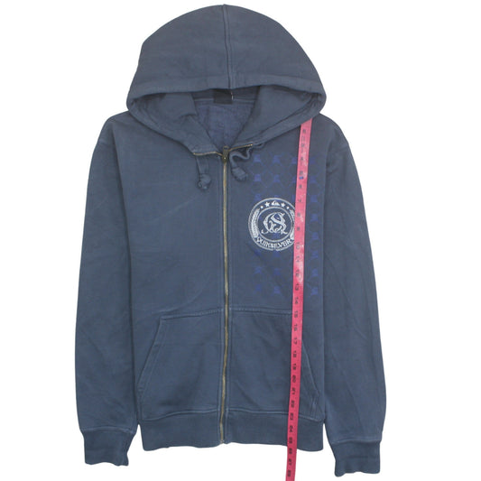 Quiksilver Men’s Blue Full Zip Hoodie M Regular Fit Cotton Blend