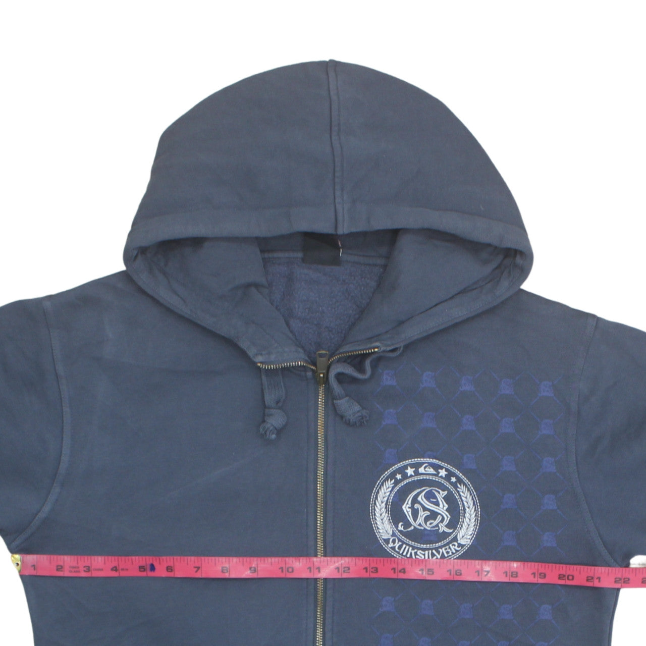 Quiksilver Men’s Blue Full Zip Hoodie M Regular Fit Cotton Blend