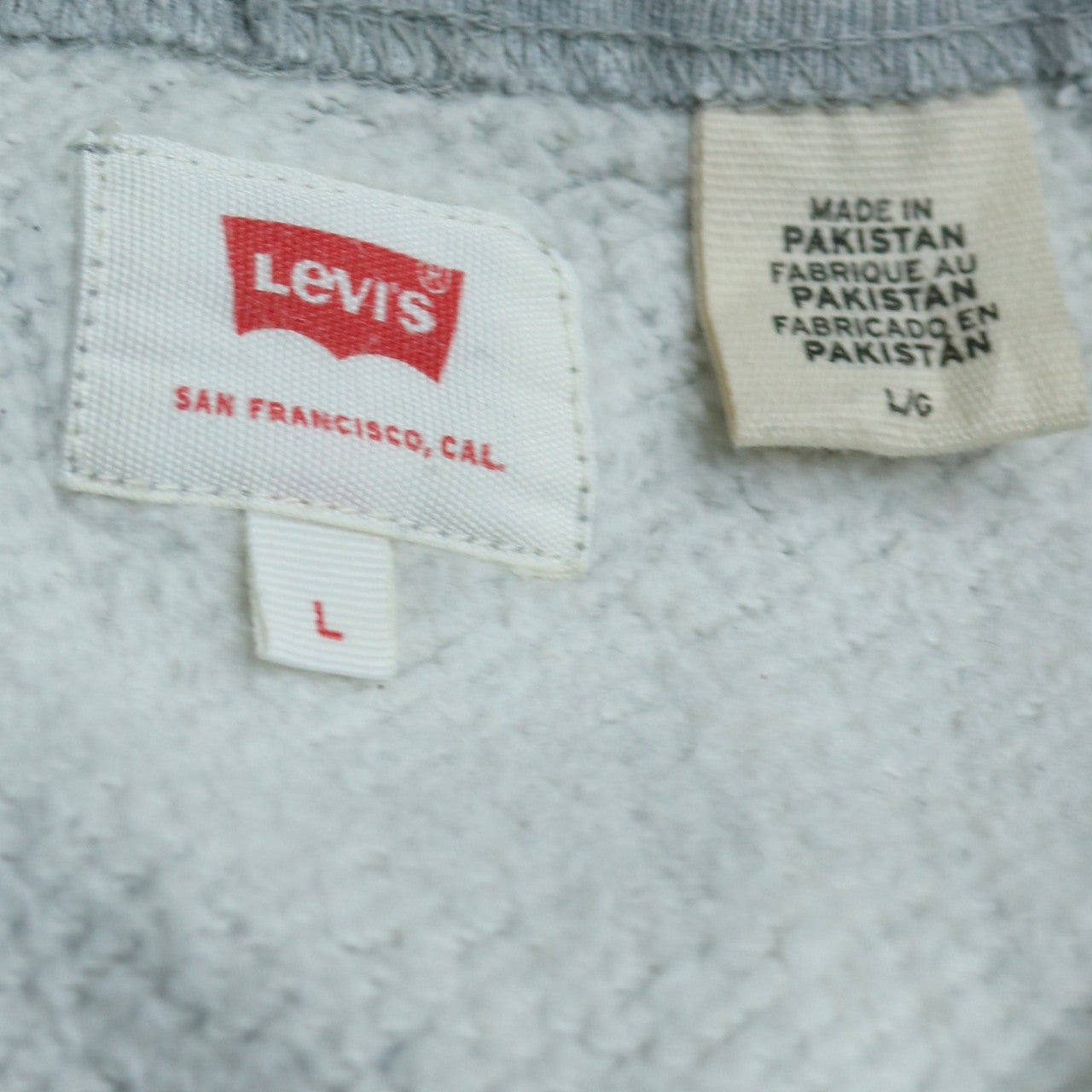 Levi's Men's Grey Crew Neck Pullover Sweatshirt Size L