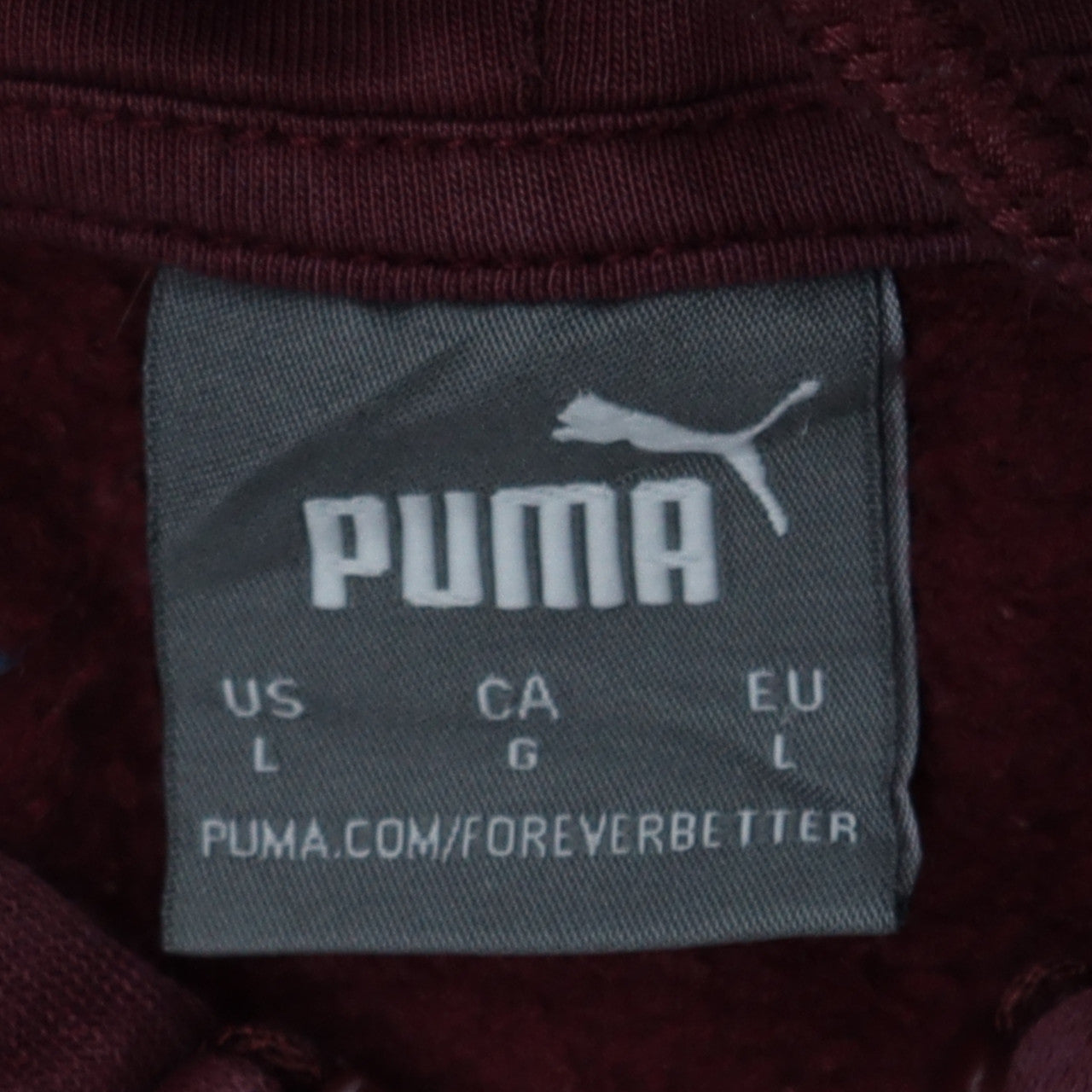 Puma Men's Brown Full Zip Hoodie Size L with Logo Detail