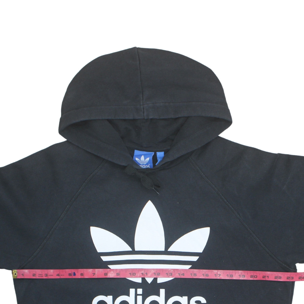 Adidas Mens Black Hoodie L Pullover Fleece Logo Hooded Sweatshirt